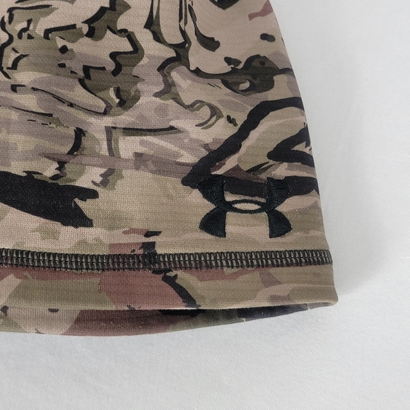Under Armour Men's Reversible Beanie ColdGear Camo Hunting Outdoors One Size - Picture 3 of 4